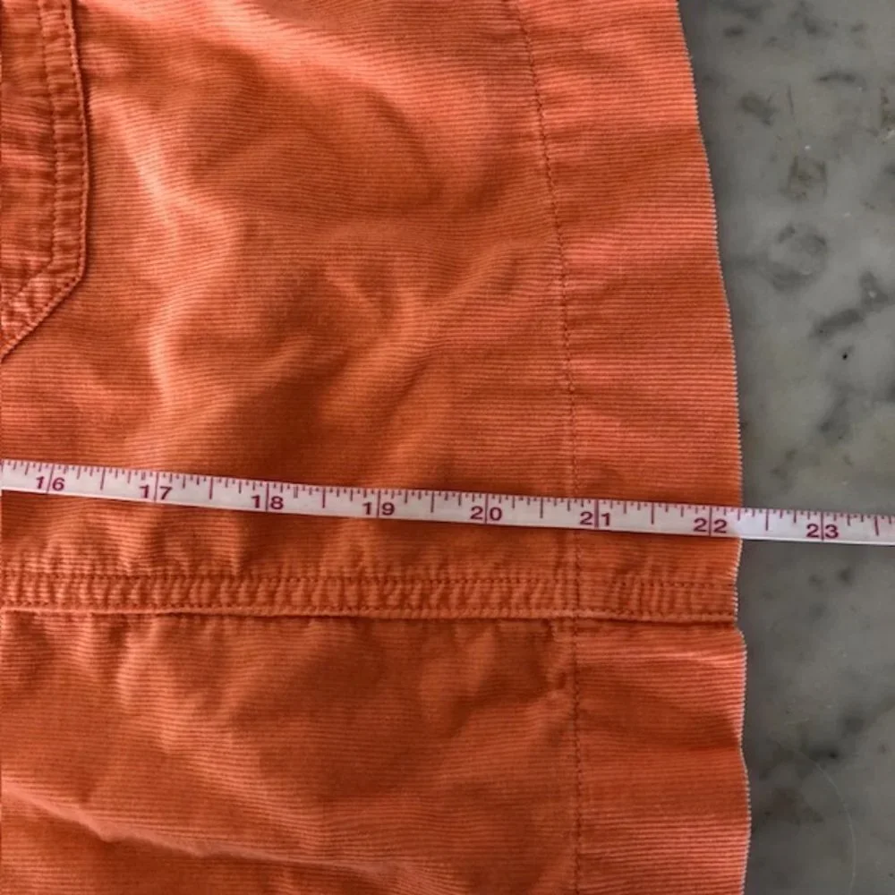 RALPH LAUREN Y2K Corduroy Orange Overall Jumper Dress 4